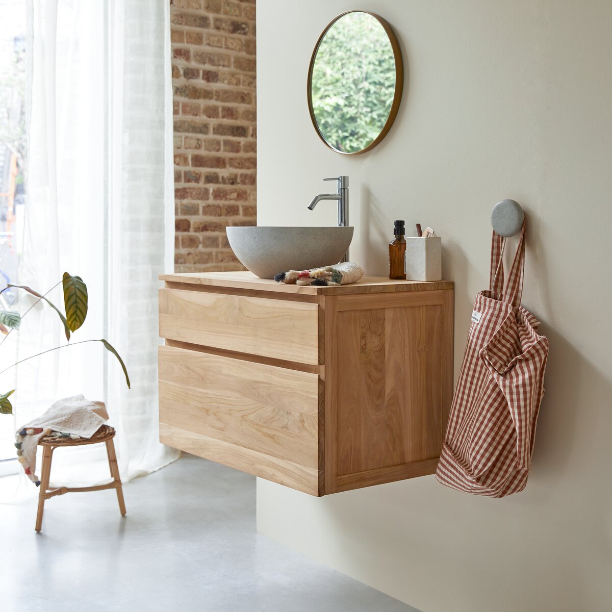 Jacob - Solid teak vanity unit 80 cm Jacob - Solid teak vanity unit 80 cm