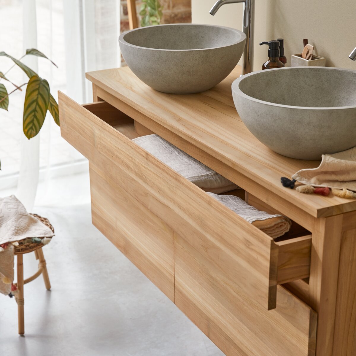 Jacob - Solid teak vanity unit 120 cm Jacob - Solid teak vanity unit 120 cm