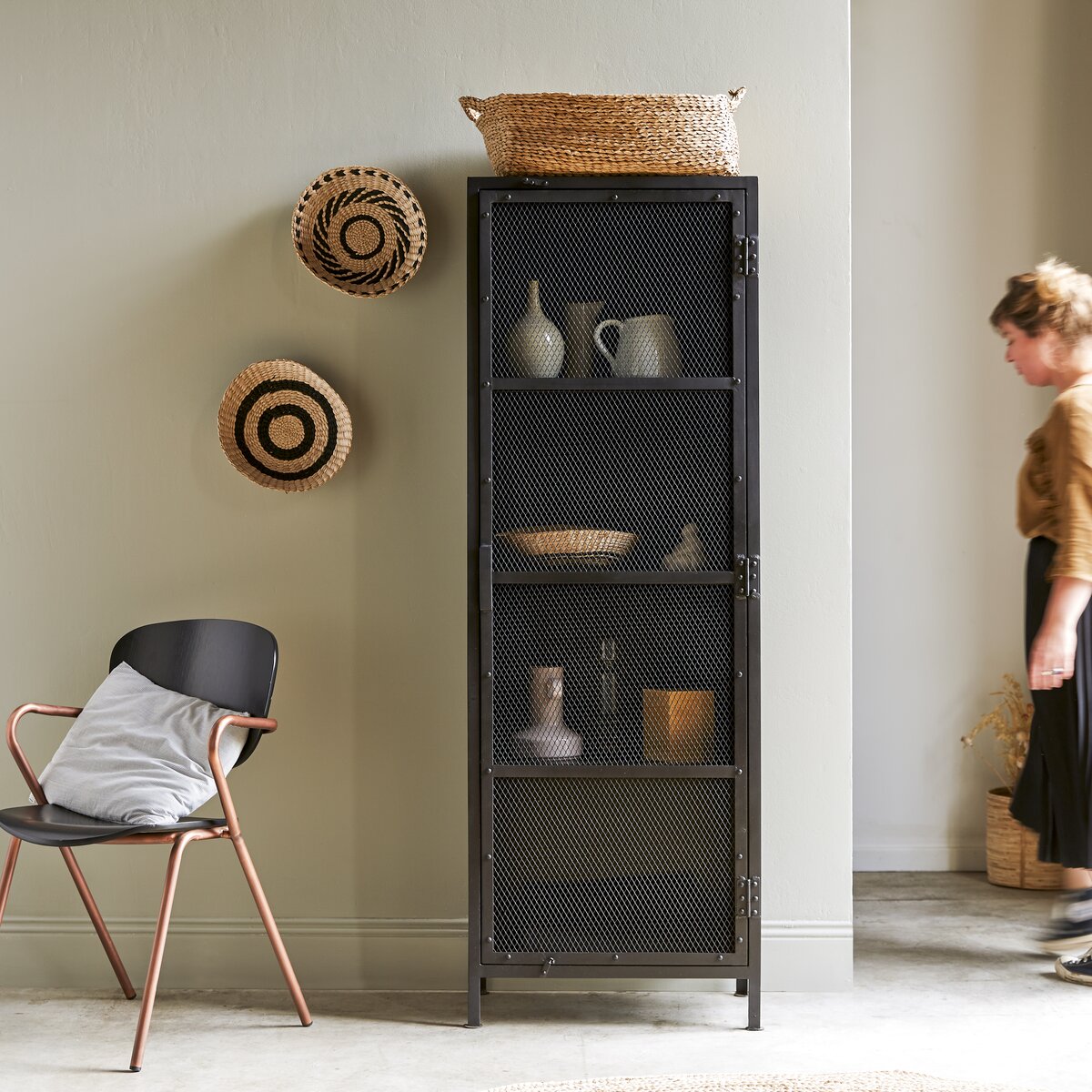 Armoire en métal 180 cm - Mobilier de rangement pour séjour - Tikamoon