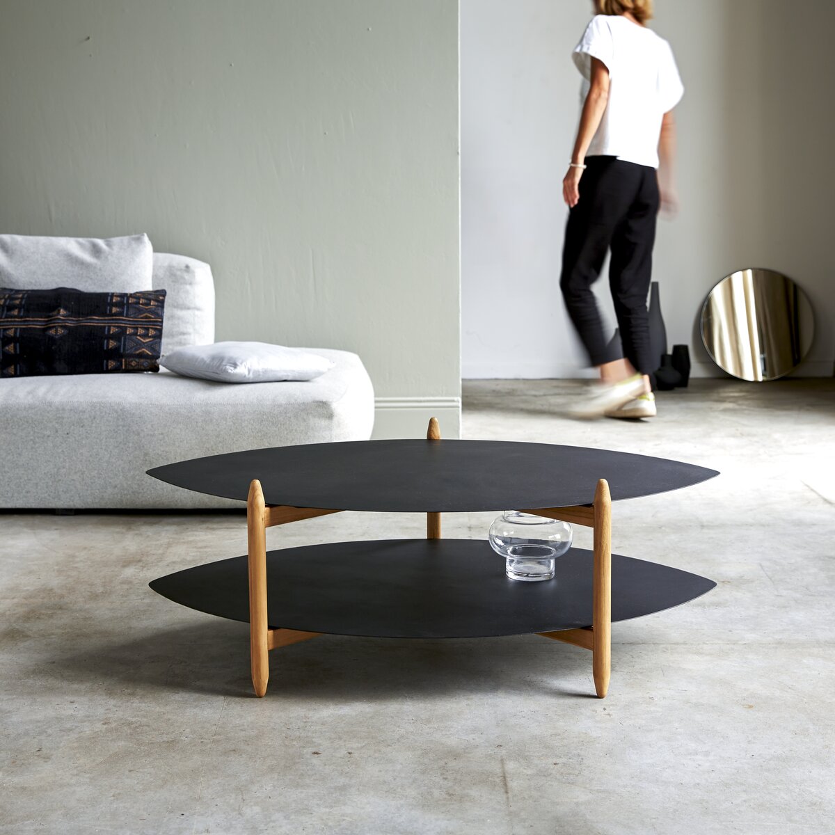 Lisa - Table basse en teck et métal Lisa - Table basse en teck et métal