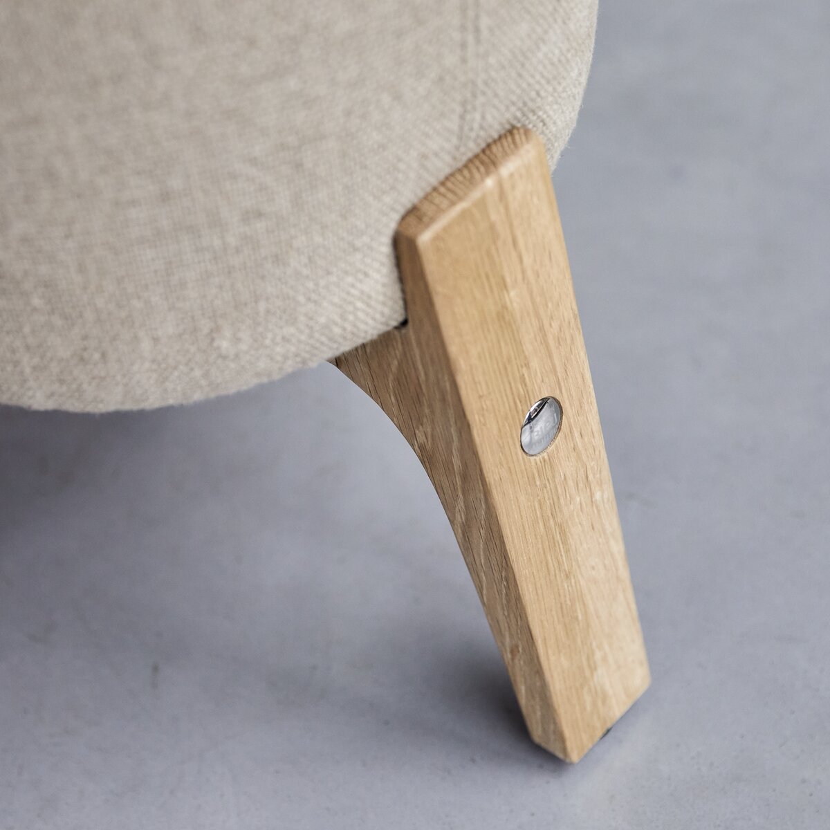 Drum - Pouf linen en chêne massif Drum - Pouf linen en chêne massif