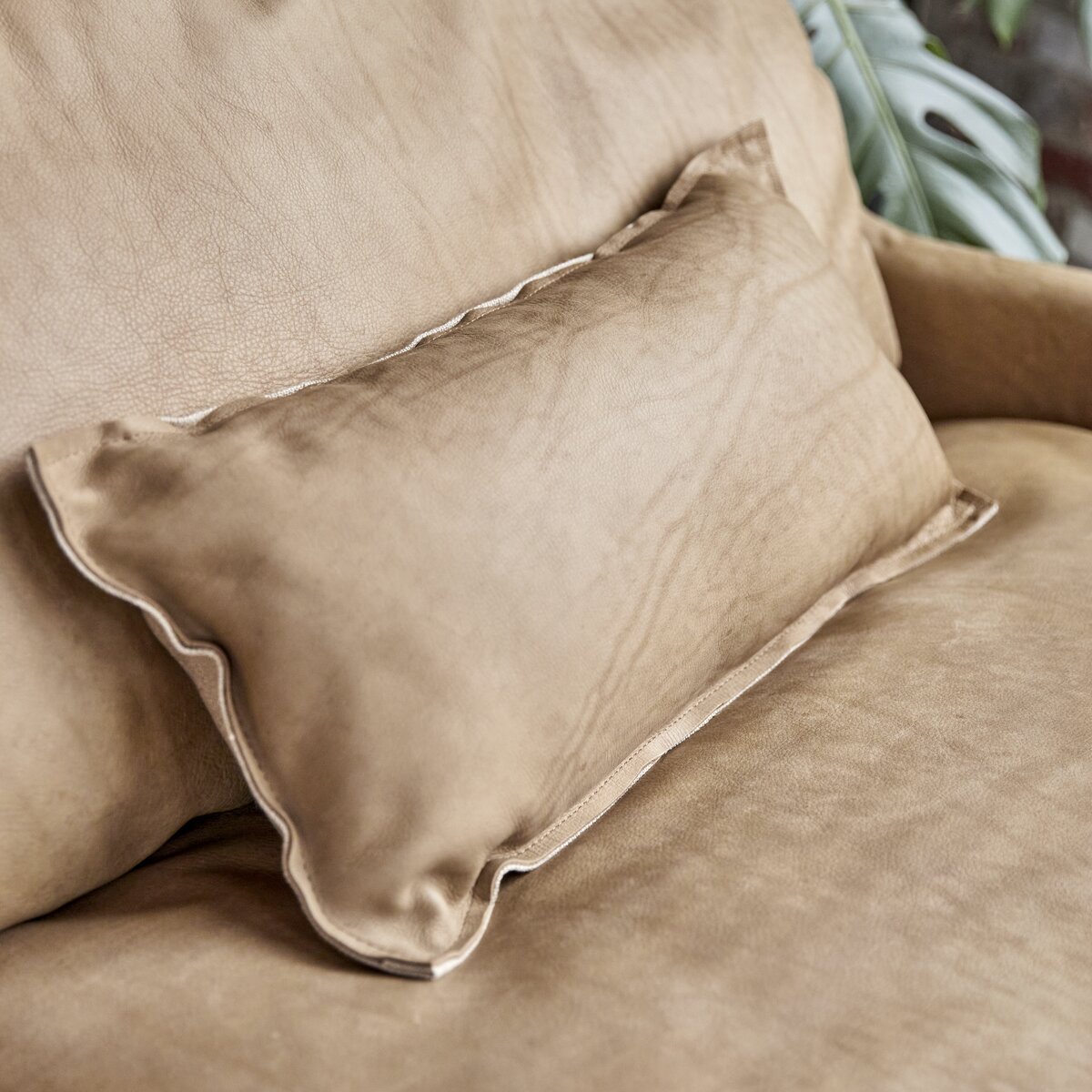 Woodnest - Sofa 3-Sitzer aus massivem Eichenholz und Leder Cheyenne Woodnest - Sofa 3-Sitzer aus massivem Eichenholz und Leder Cheyenne