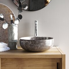 Lavabo in marmo grigio 40 cm - Mobili per il bagno - Tikamoon