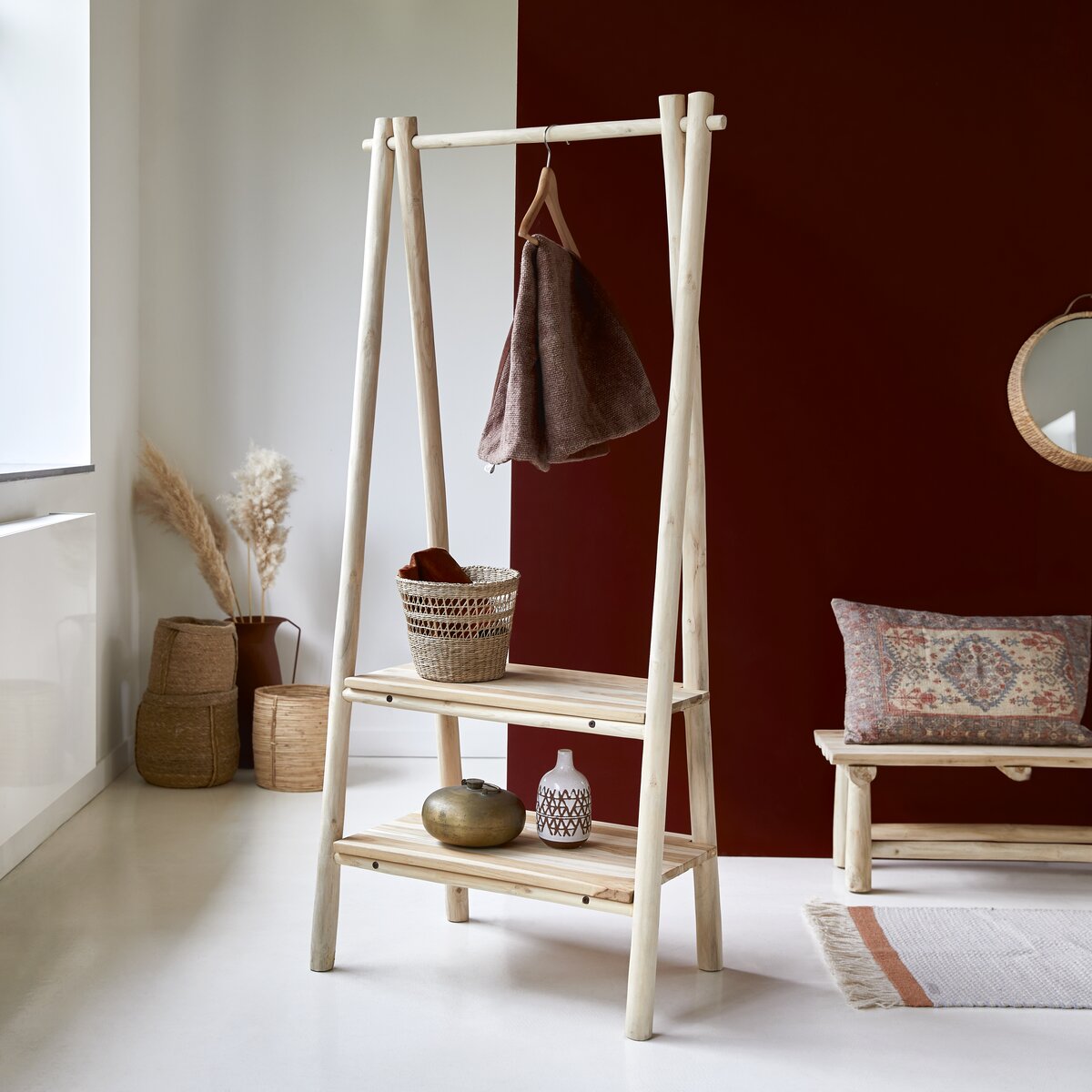 Kilim - Porte serviette en teck massif Kilim - Porte serviette en teck massif