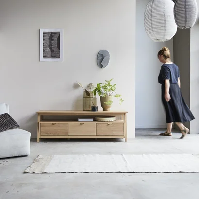 Oak TV unit 150 cm - Living-room storage furniture - Tikamoon