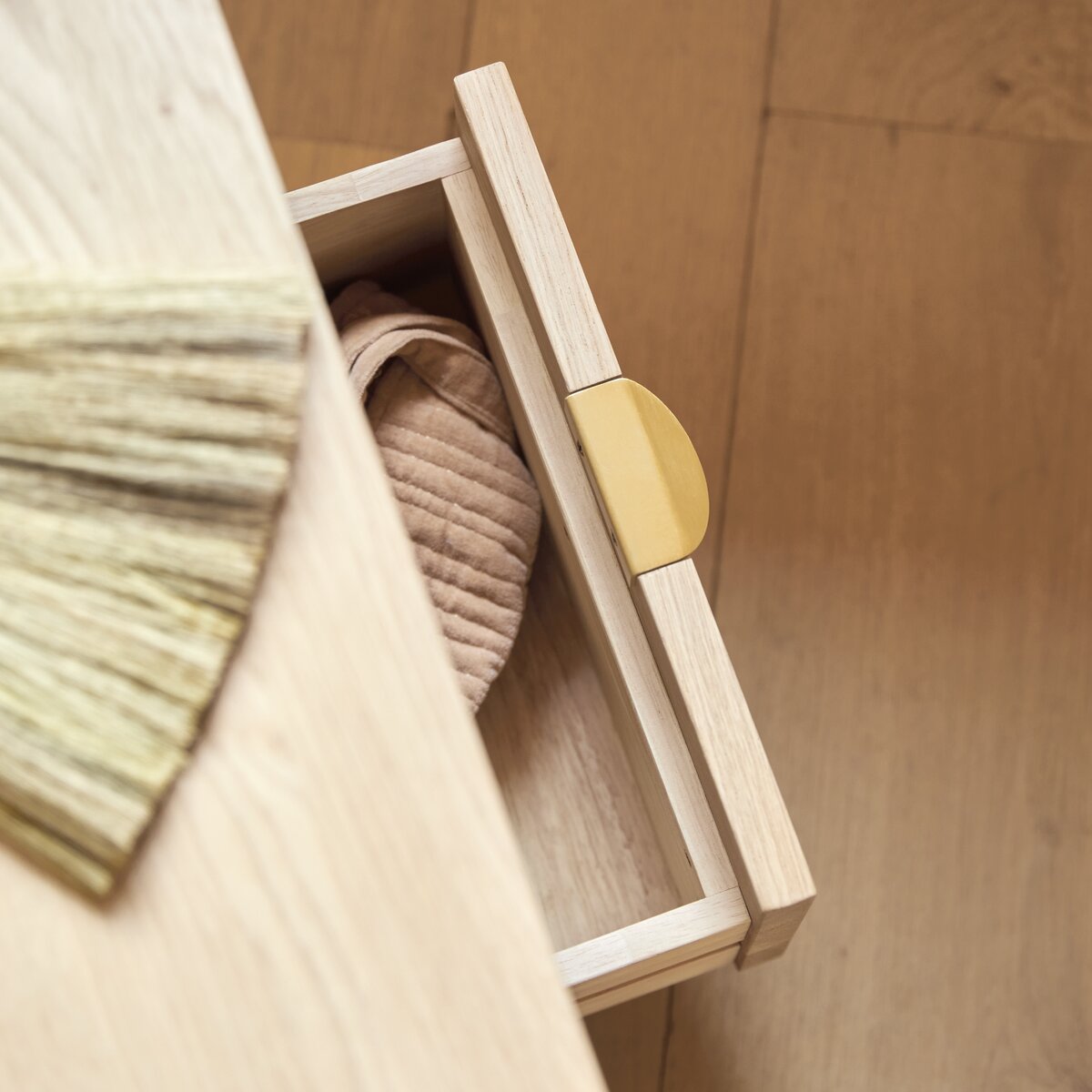 Oak bedside table 50 cm 1 drawer Bedroom furniture Tikamoon