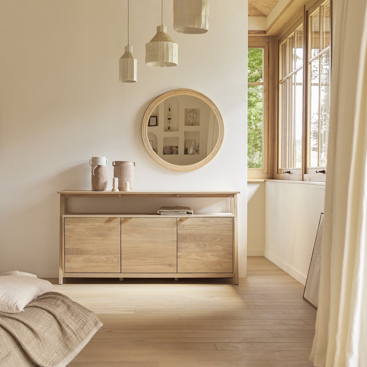 Scandi store oak sideboard