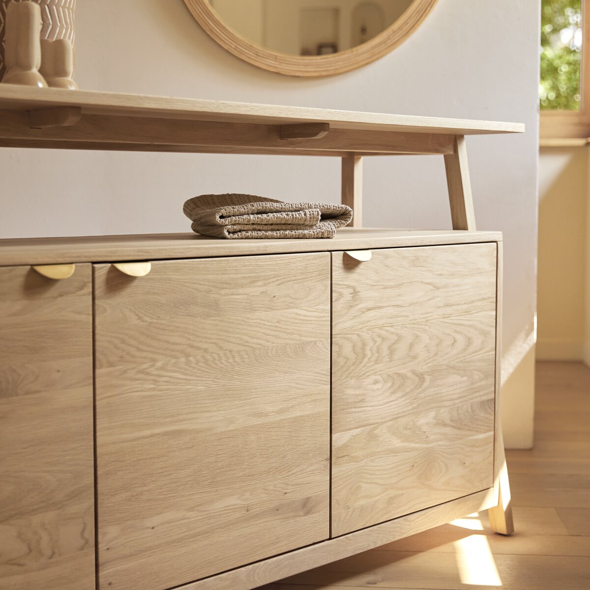 Pola - Buffet in quercia massello 165 cm Pola - Buffet in quercia massello 165 cm