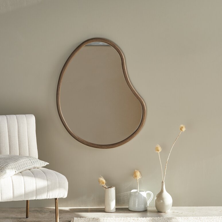 Specchio rotondo in teak da 55 cm - Decorazione da soggiorno - Tikamoon