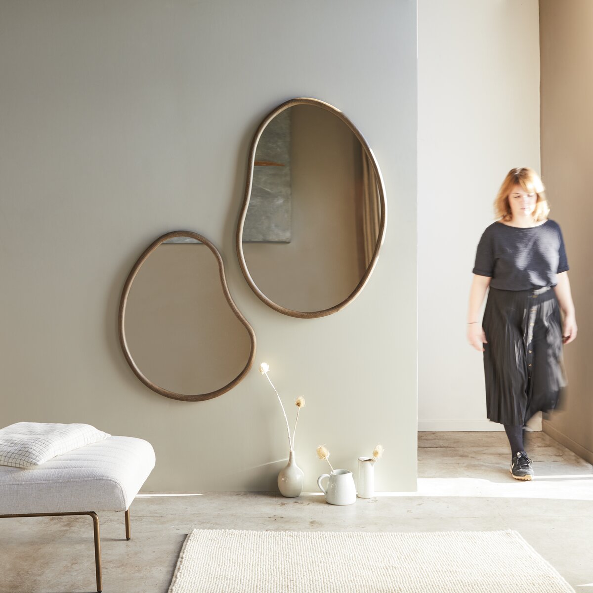 Spiegel aus Mindiholz 85 x 65 cm – Dekoratives Wohnaccessoire – Tikamoon