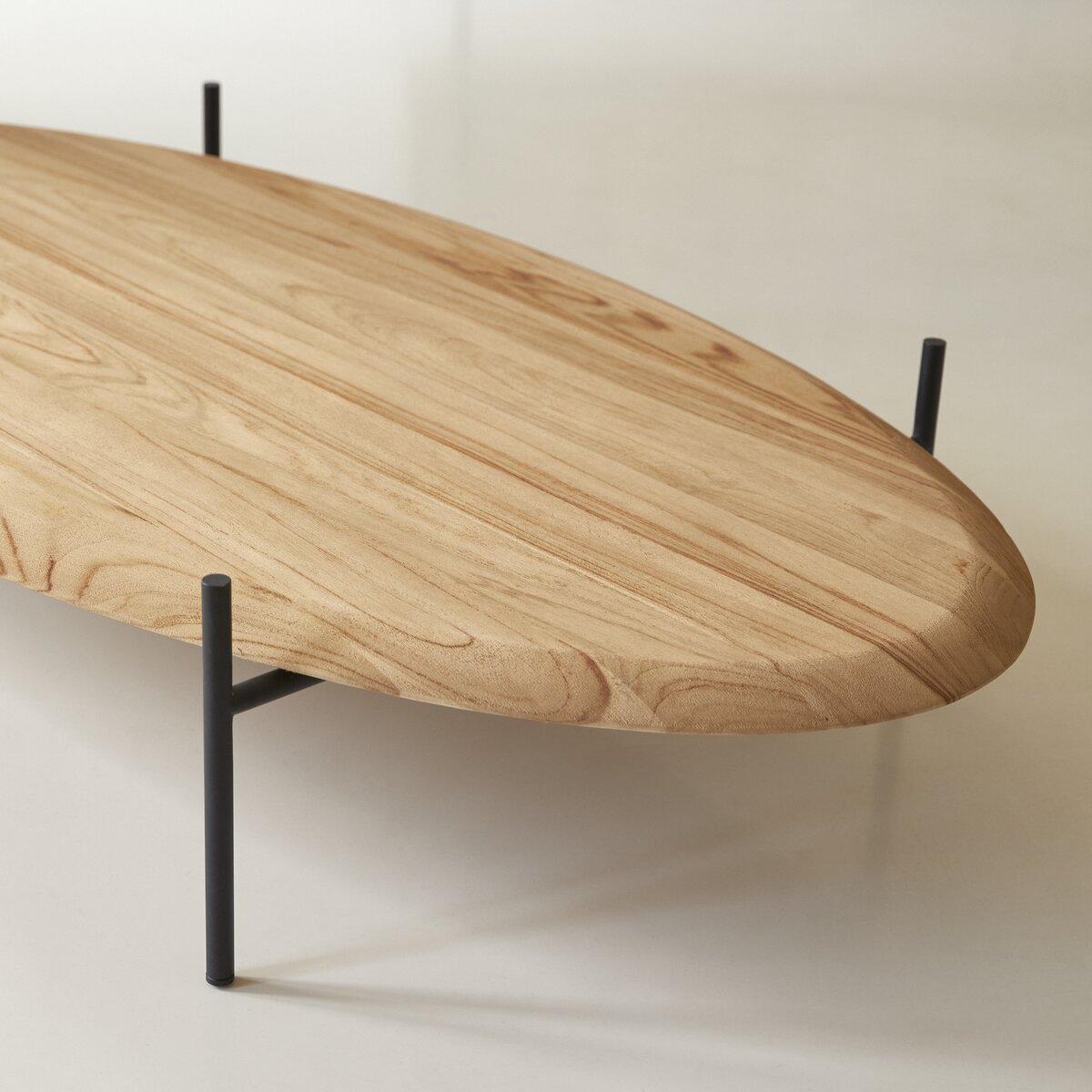 Honorine - Table basse ovale en teck massif Honorine - Table basse ovale en teck massif