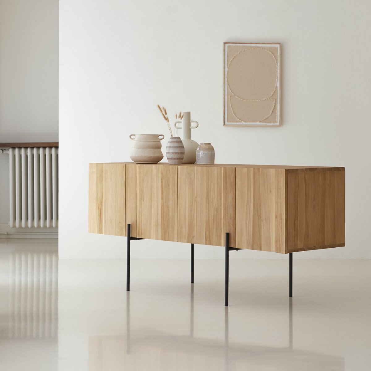 Honorine - Buffet haut en teck massif 165 cm Honorine - Buffet haut en teck massif 165 cm