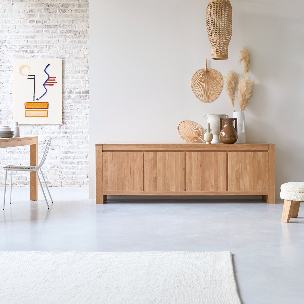Eden - Buffet aus massivem Eichenholz 210 cm Eden - Buffet aus massivem Eichenholz 210 cm