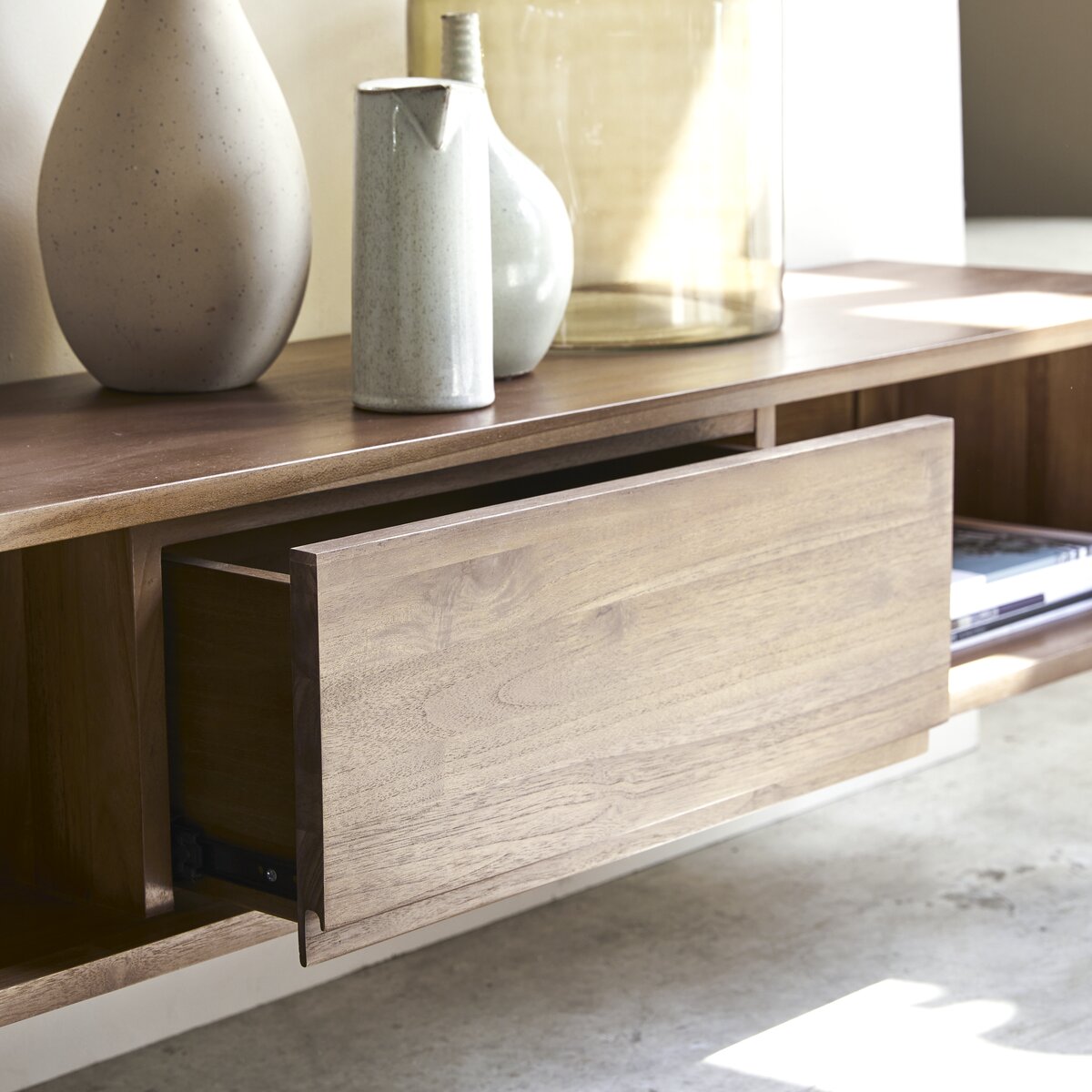 Circa - Mobile TV in teak massello riciclato 1 cassetto 160 cm Circa - Mobile TV in teak massello riciclato 1 cassetto 160 cm