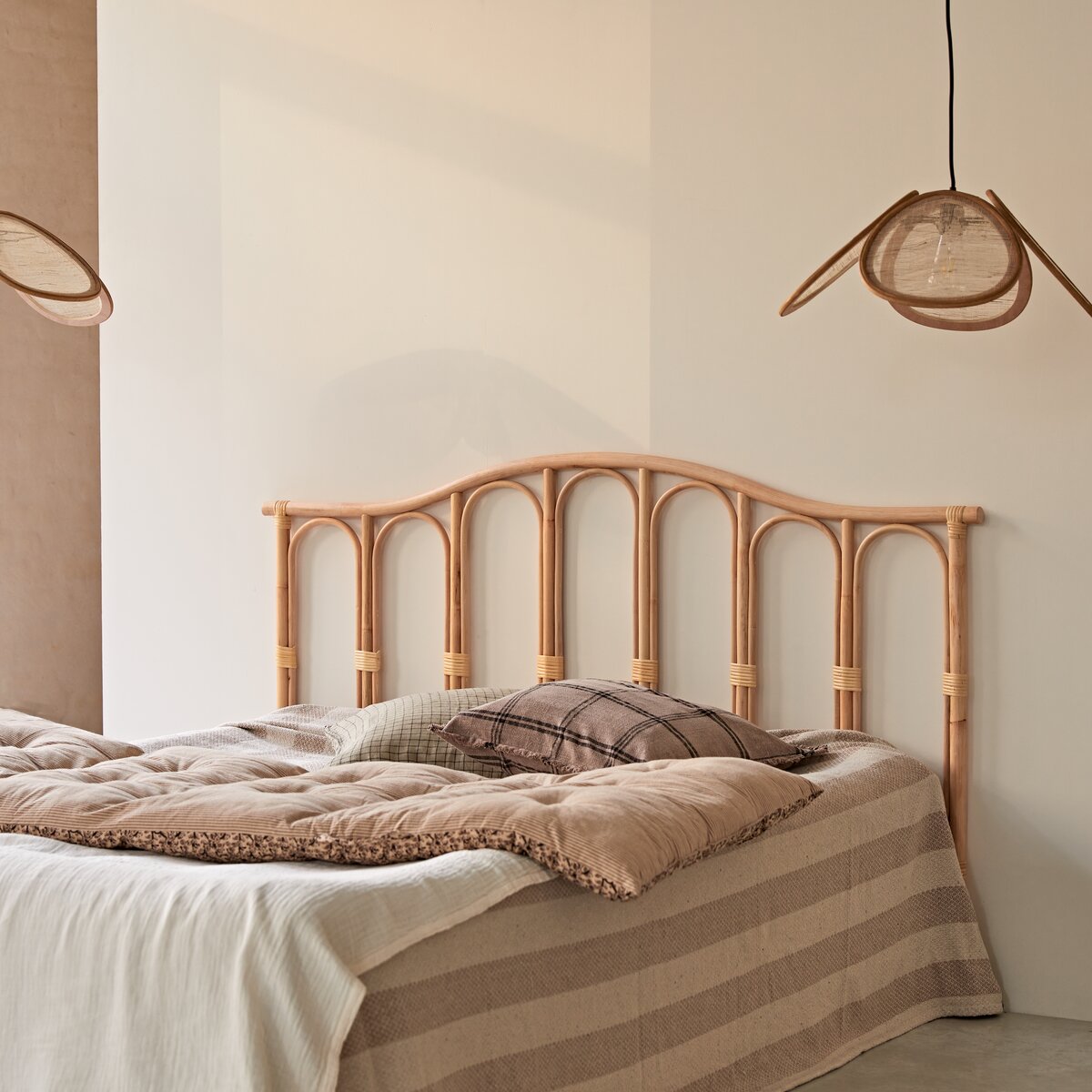 Testiera letto in rattan incannicciato 160 cm Paulette