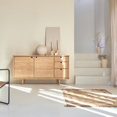 Credenza in quercia massello 120 cm Luce - Mobili portaoggetti per la sala  da pranzo - Tikamoon