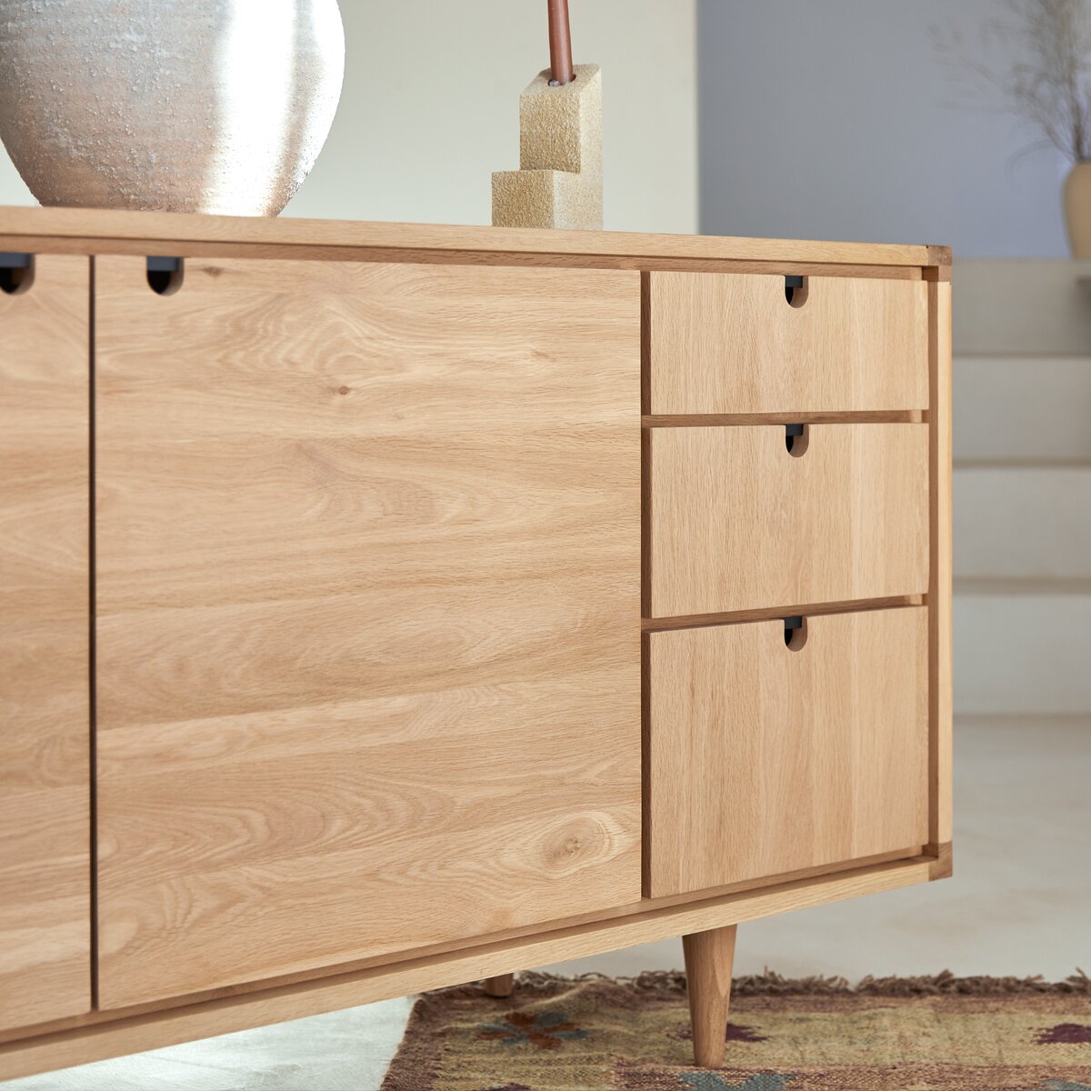 Credenza in quercia massello 150 cm Luce - Mobili portaoggetti per la sala  da pranzo - Tikamoon