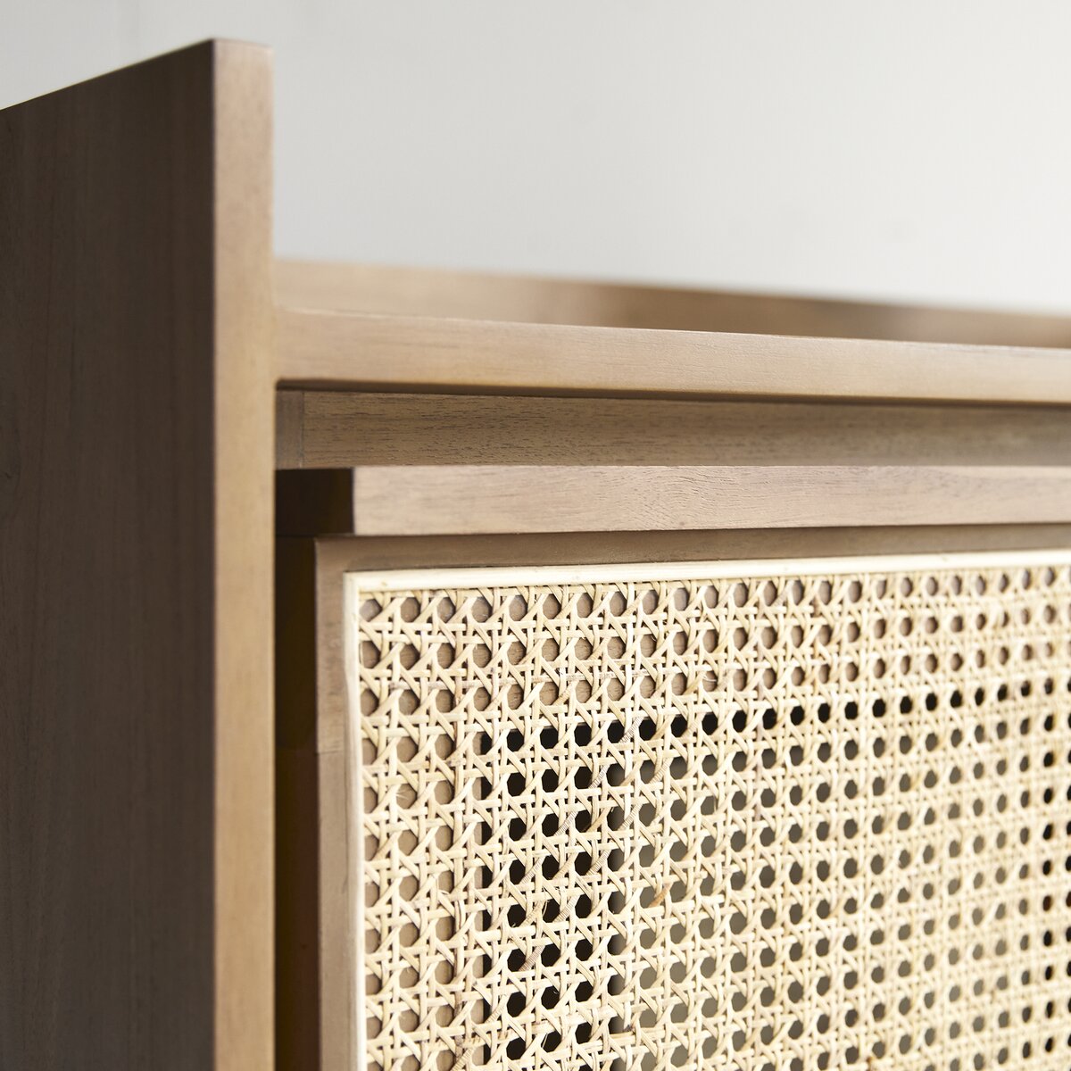 Roots - Credenza in teak massello riciclato e midollino 105 cm Roots - Credenza in teak massello riciclato e midollino 105 cm