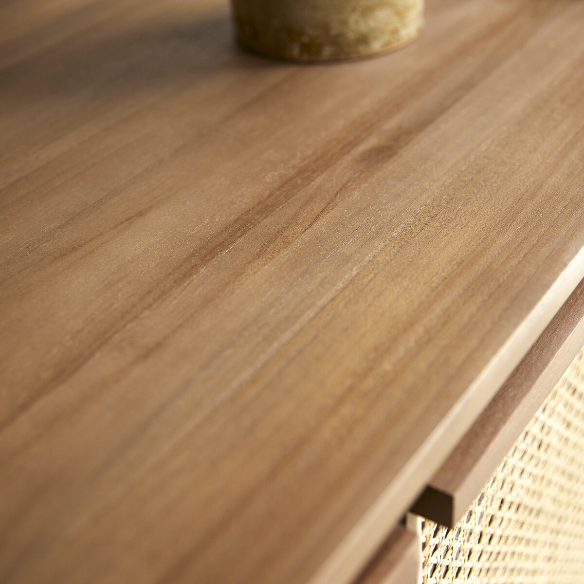 Roots - Credenza in teak massello riciclato e midollino 105 cm Roots - Credenza in teak massello riciclato e midollino 105 cm