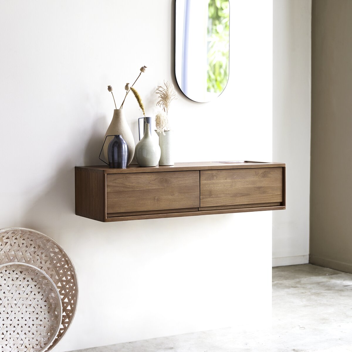Circa - Consolle 2 cassetti in teak massello Circa - Consolle 2 cassetti in teak massello