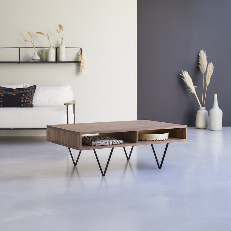 A Timeless Elegance: The Walnut Oval Fluted Tikamoon Coffee Table