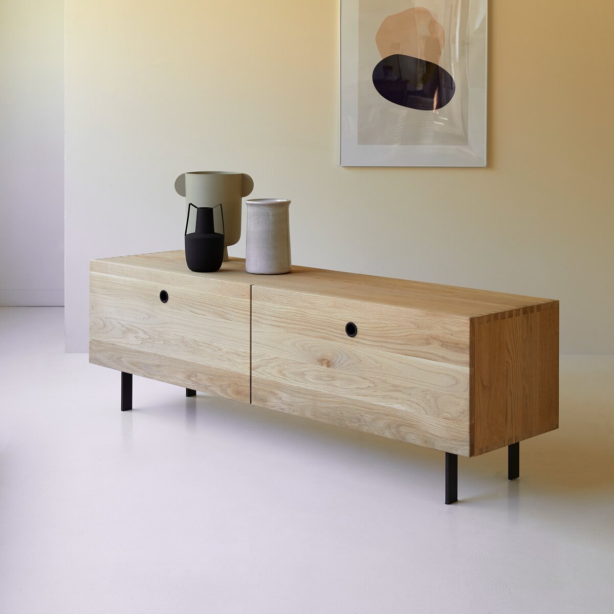 Jeanne - Mueble de TV de roble macizo 160 cm Jeanne - Mueble de TV de roble macizo 160 cm