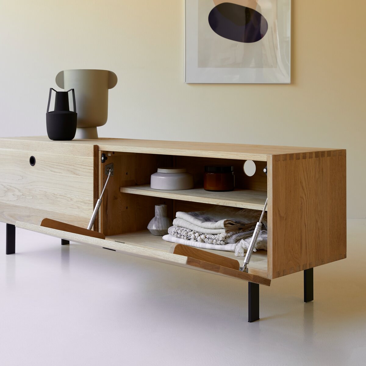 Jeanne - Mueble de TV de roble macizo 160 cm Jeanne - Mueble de TV de roble macizo 160 cm