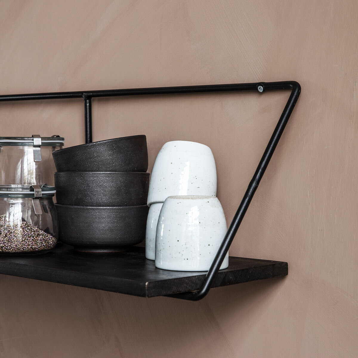 Wall-mounted shelf - BALDA 120 - TEMAHOME - contemporary / lacquered wood