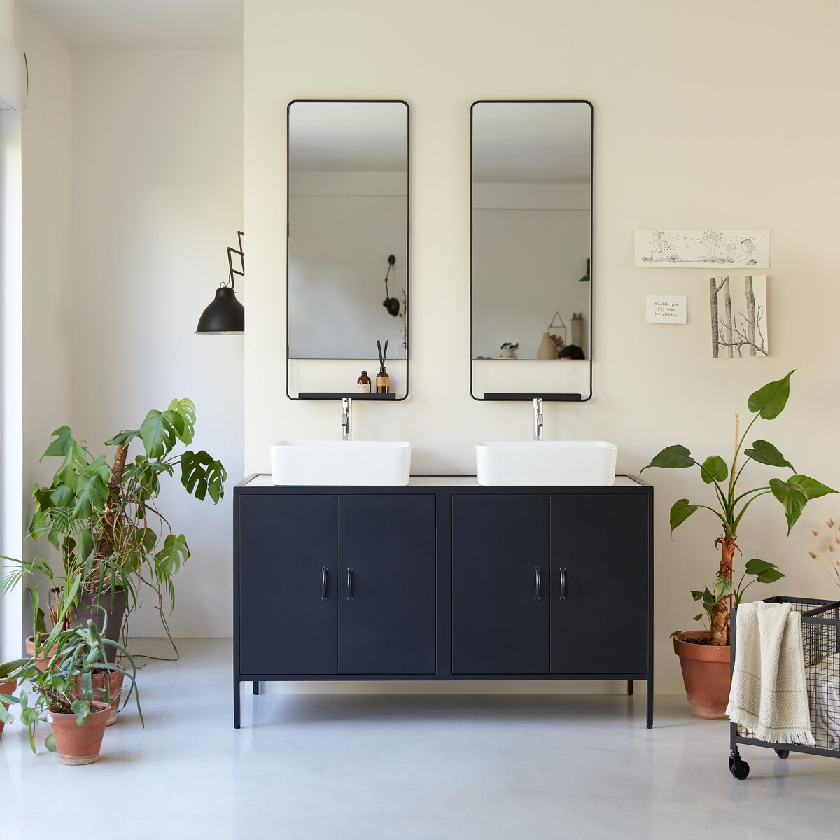 Lizzie - Mobile da bagno in terrazzo e metallo 140 cm Lizzie - Mobile da bagno in terrazzo e metallo 140 cm