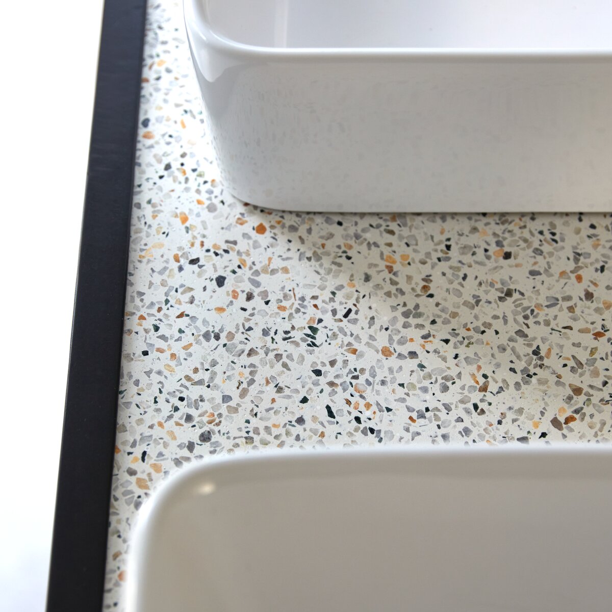 Lizzie - Meuble sous vasque en terrazzo et métal 140 cm Lizzie - Meuble sous vasque en terrazzo et métal 140 cm
