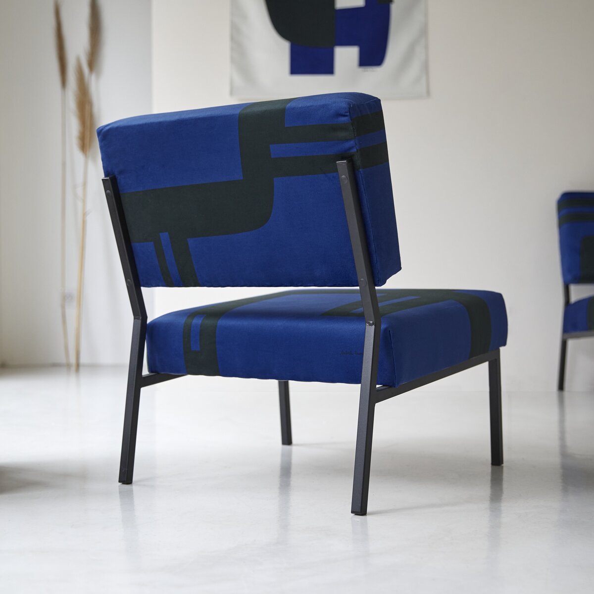 Chesterfield-fauteuil | Denim patchwork | Jan Frantzen