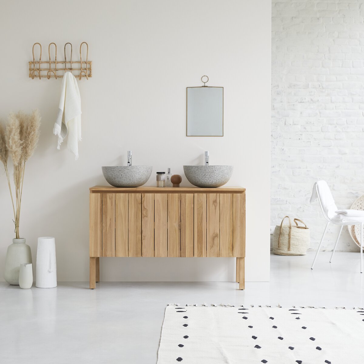 EAST BATH Mueble bajo lavabo de pie simple de teca By KARPENTER