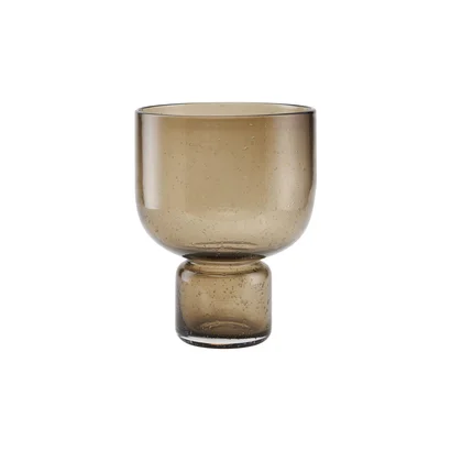 Farida - Vaso in vetro marrone