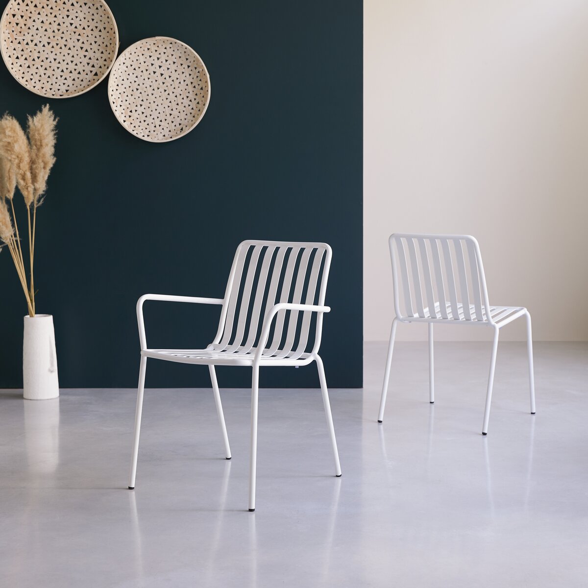 Gaby - Fauteuil en métal white