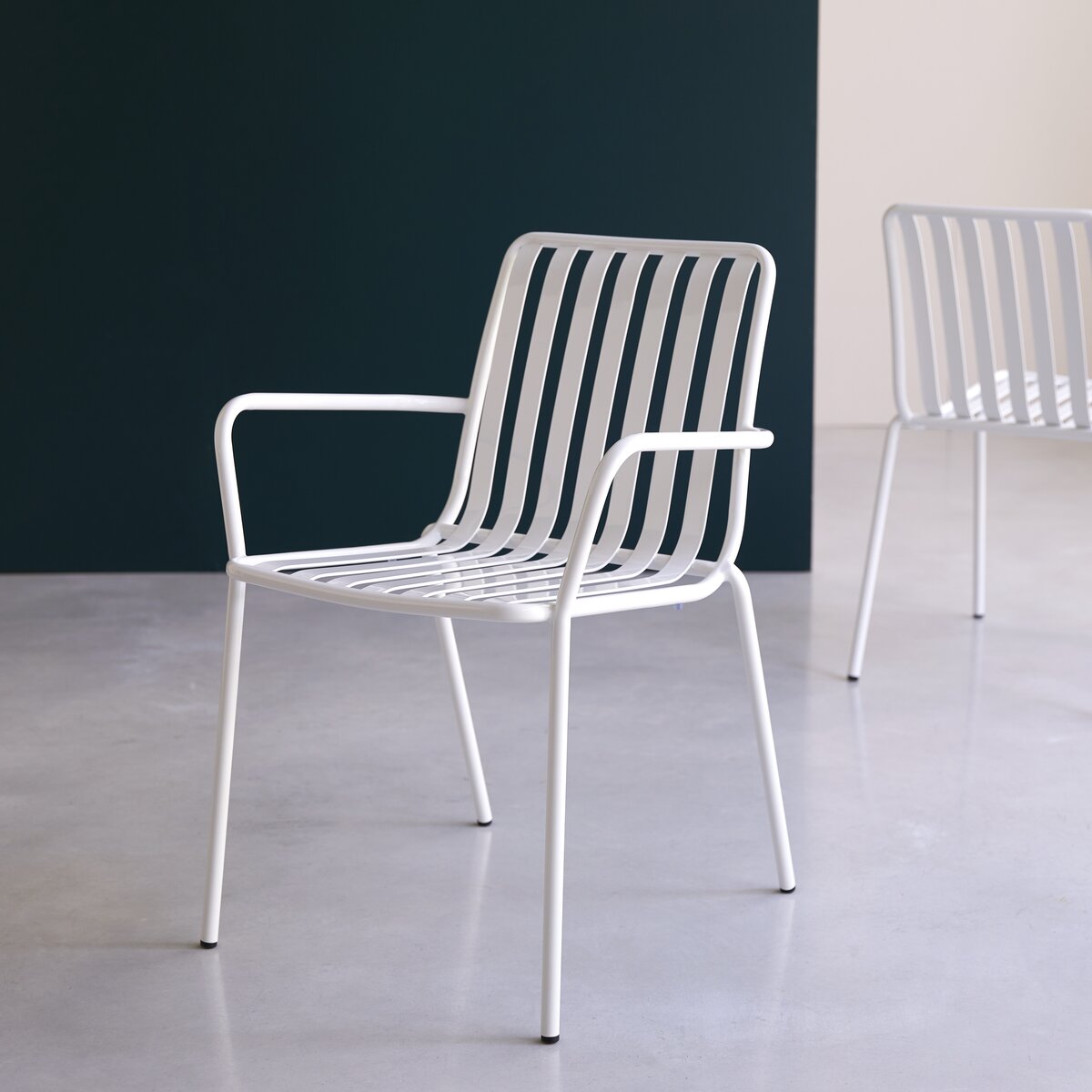 Chaise de jardin en métal blanc - Meuble pour l'extérieur - Tikamoon