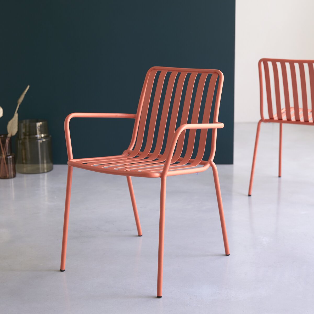 Gaby - Fauteuil en métal orange Gaby - Fauteuil en métal orange