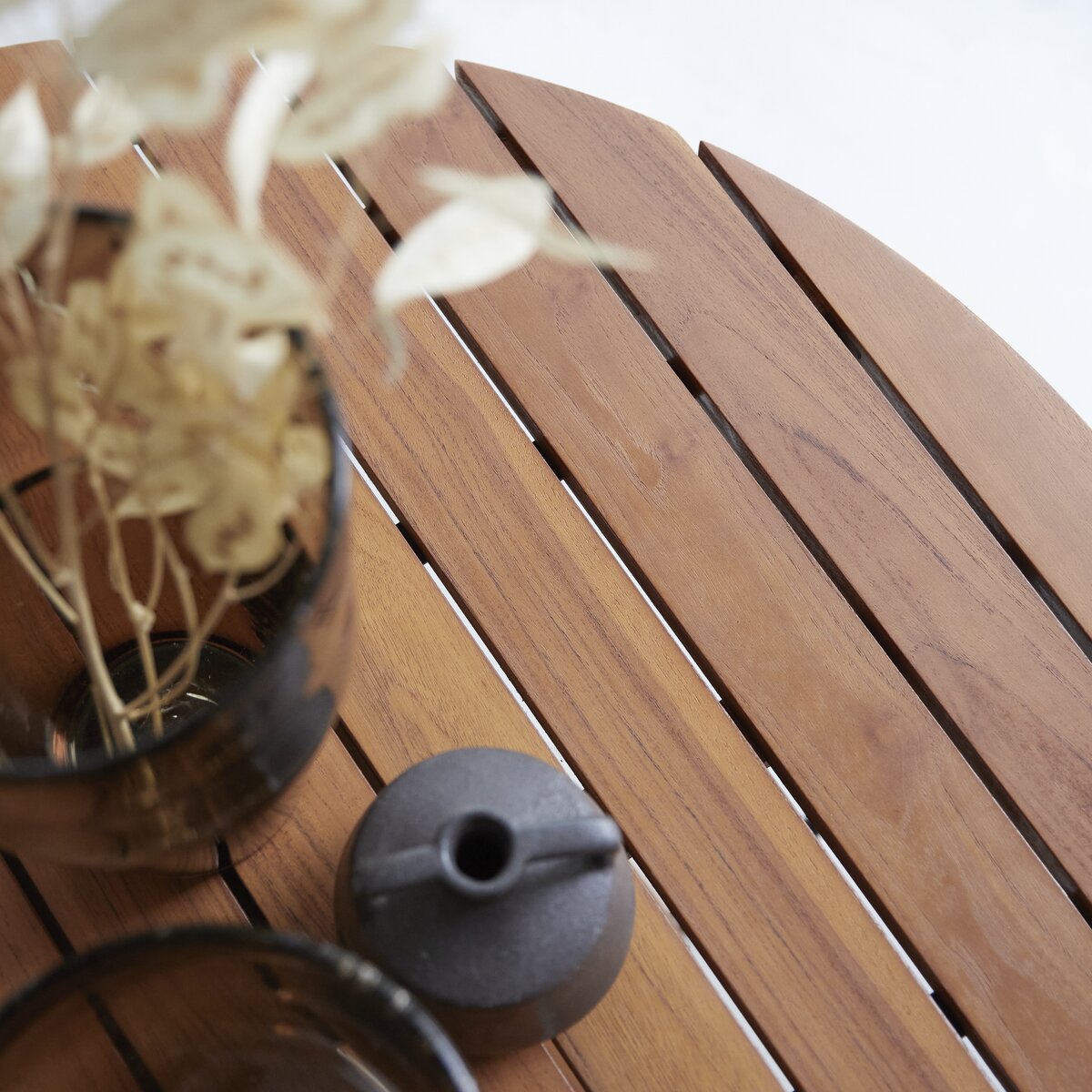 Key Wood - Table basse lattée en teck massif Key Wood - Table basse lattée en teck massif