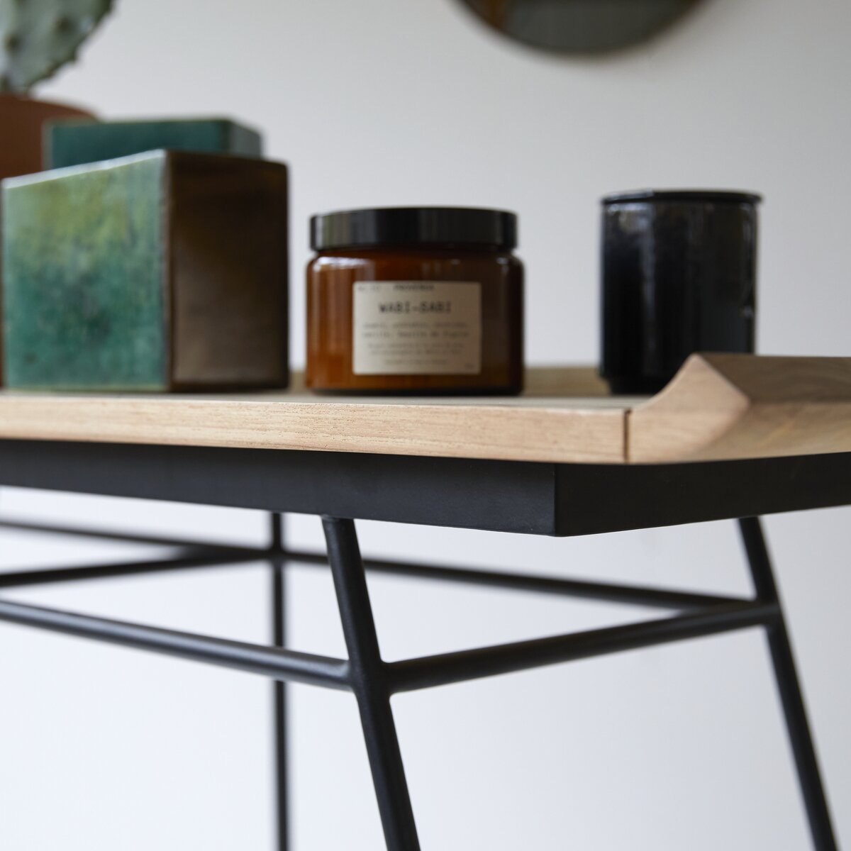 Ema - Solid teak and metal Console table Ema - Solid teak and metal Console table