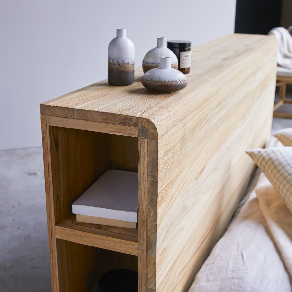 Cabecero de acacia de 160 cm - Muebles para el dormitorio - Tikamoon