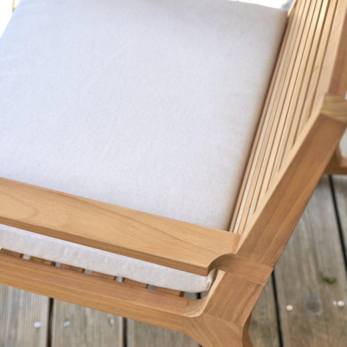 Leni - Rocking chair de jardin en teck massif Leni - Rocking chair de jardin en teck massif