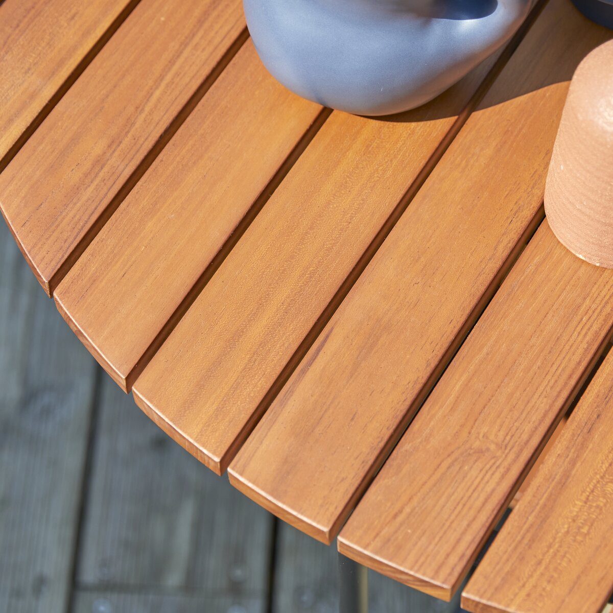 Key Wood - Table basse de jardin lattée en teck massif Key Wood - Table basse de jardin lattée en teck massif