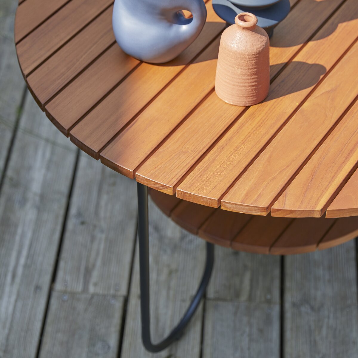 Key Wood - Tavolino da giardino a listelli in teak massello Key Wood - Tavolino da giardino a listelli in teak massello