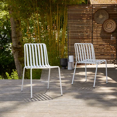 Gaby - White metal garden Chair