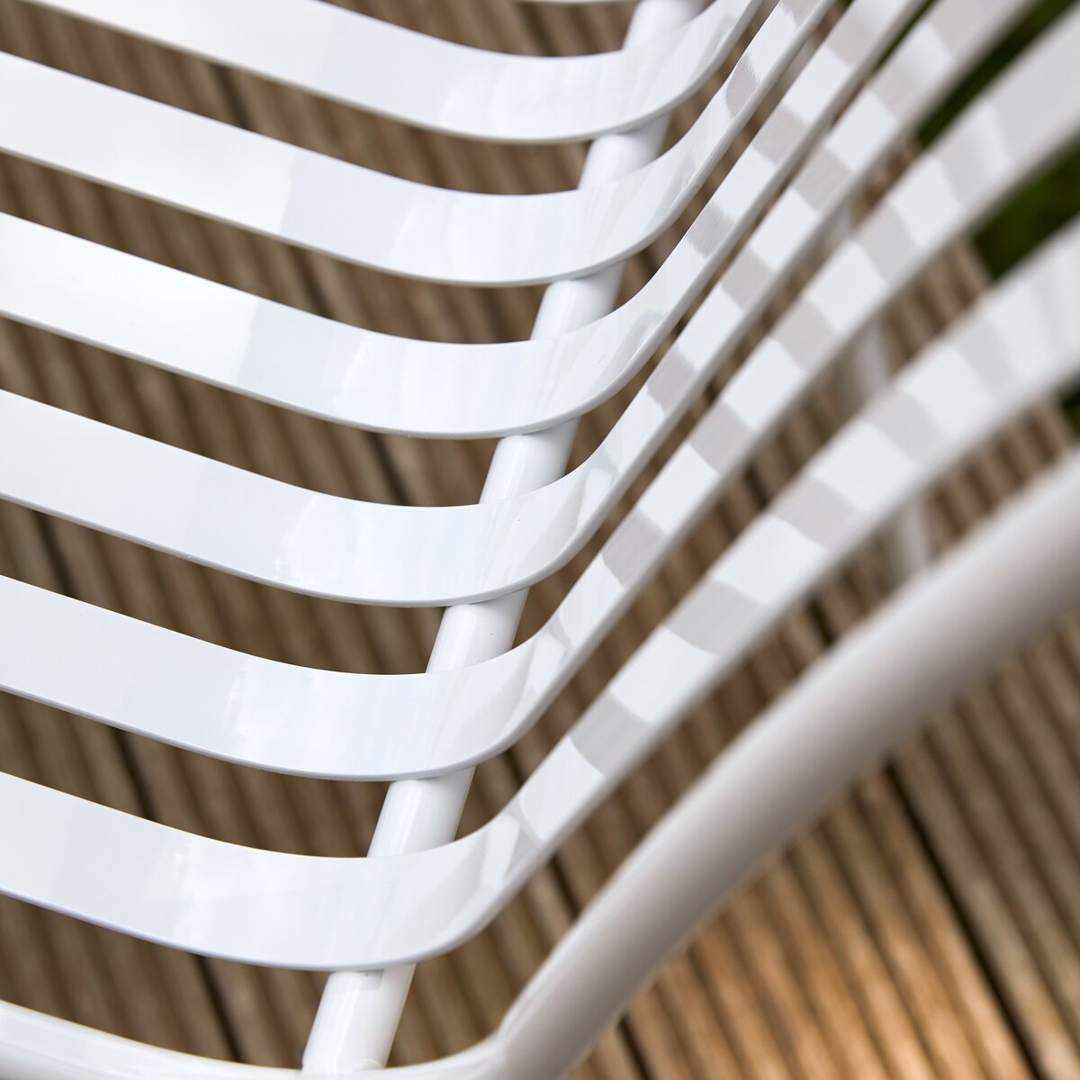 Chaise de jardin en métal blanc - Meuble pour l'extérieur - Tikamoon