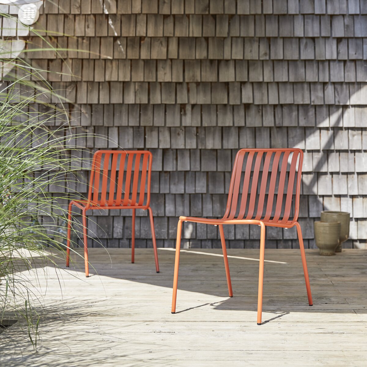 Gaby - Chaise de jardin en métal orange Gaby - Chaise de jardin en métal orange