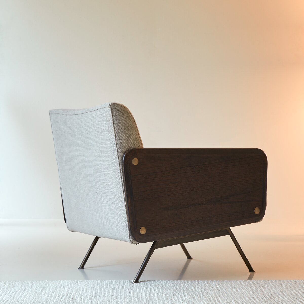 Obi - Fauteuil en mindi et tissu Obi - Fauteuil en mindi et tissu