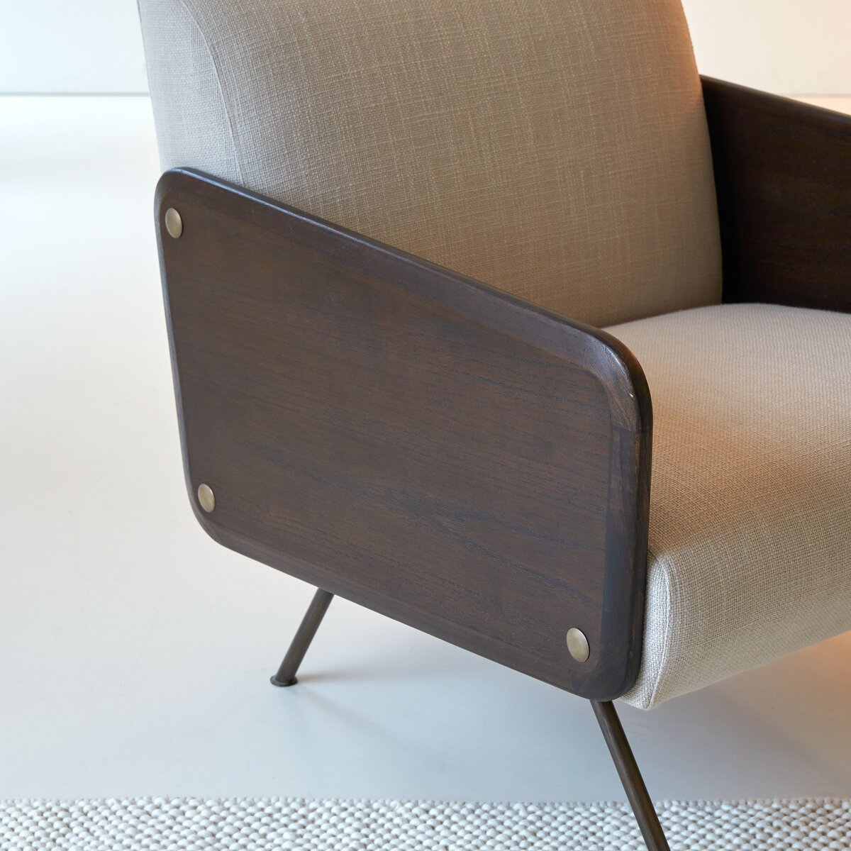 Obi - Fauteuil en mindi et tissu Obi - Fauteuil en mindi et tissu