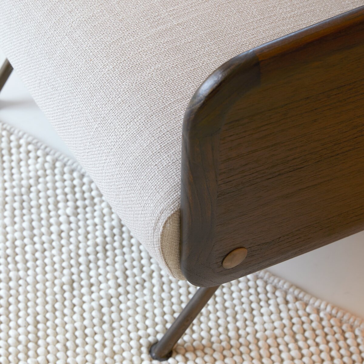 Obi - Fauteuil en mindi et tissu Obi - Fauteuil en mindi et tissu