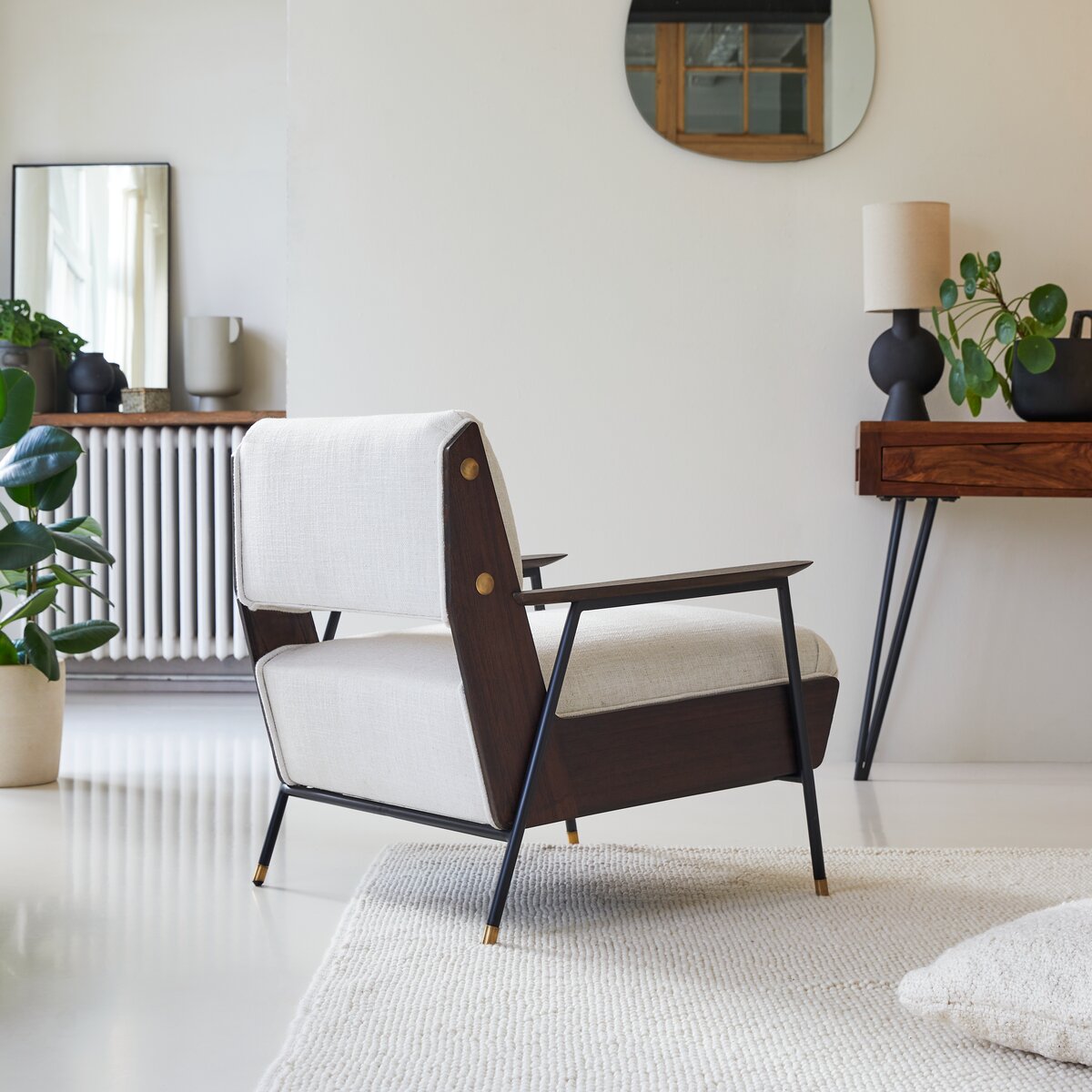 Awa - Fauteuil en mindi et tissu Awa - Fauteuil en mindi et tissu