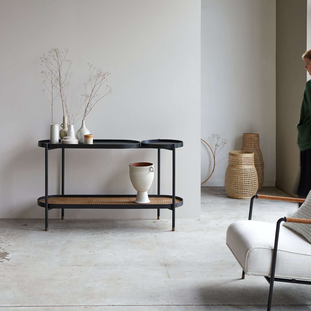 Alix - Mindi and canework Console table Alix - Mindi and canework Console table